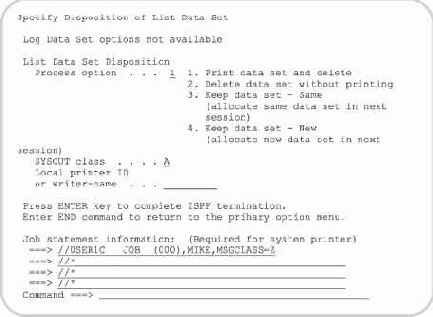 Начало и завершение работы с ISPF/PDF